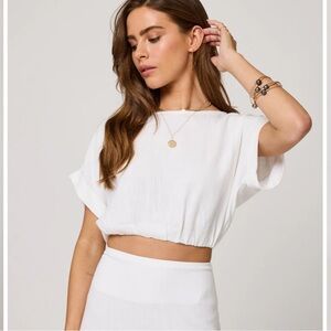 Stillwater, The Pacific Crop Top - White